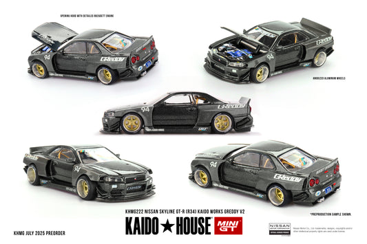 [Pre-Order] #222 - Nissan Skyline GT-R (R34) Kaido Works GReddy V2