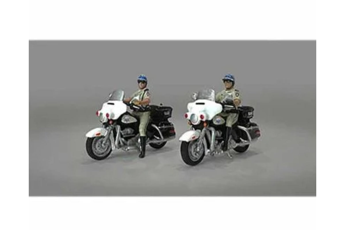 1:64 American Diorama Highway Patrol Motorcycles / CHiPs (AD-64529)