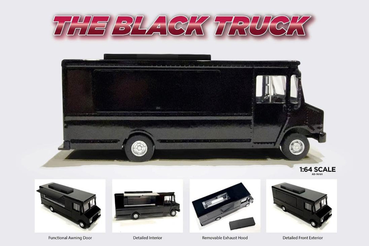1:64 American Diorama Food Truck - Plain Black Truck (AD-70201)