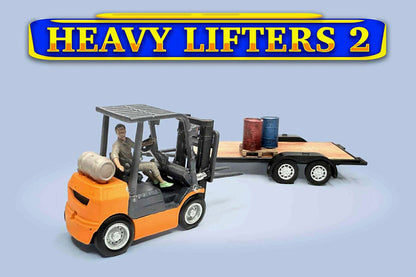 1:64 American Diorama Heavy Lifters Forklift Set #2 Figure Set (AD-2434MJ)