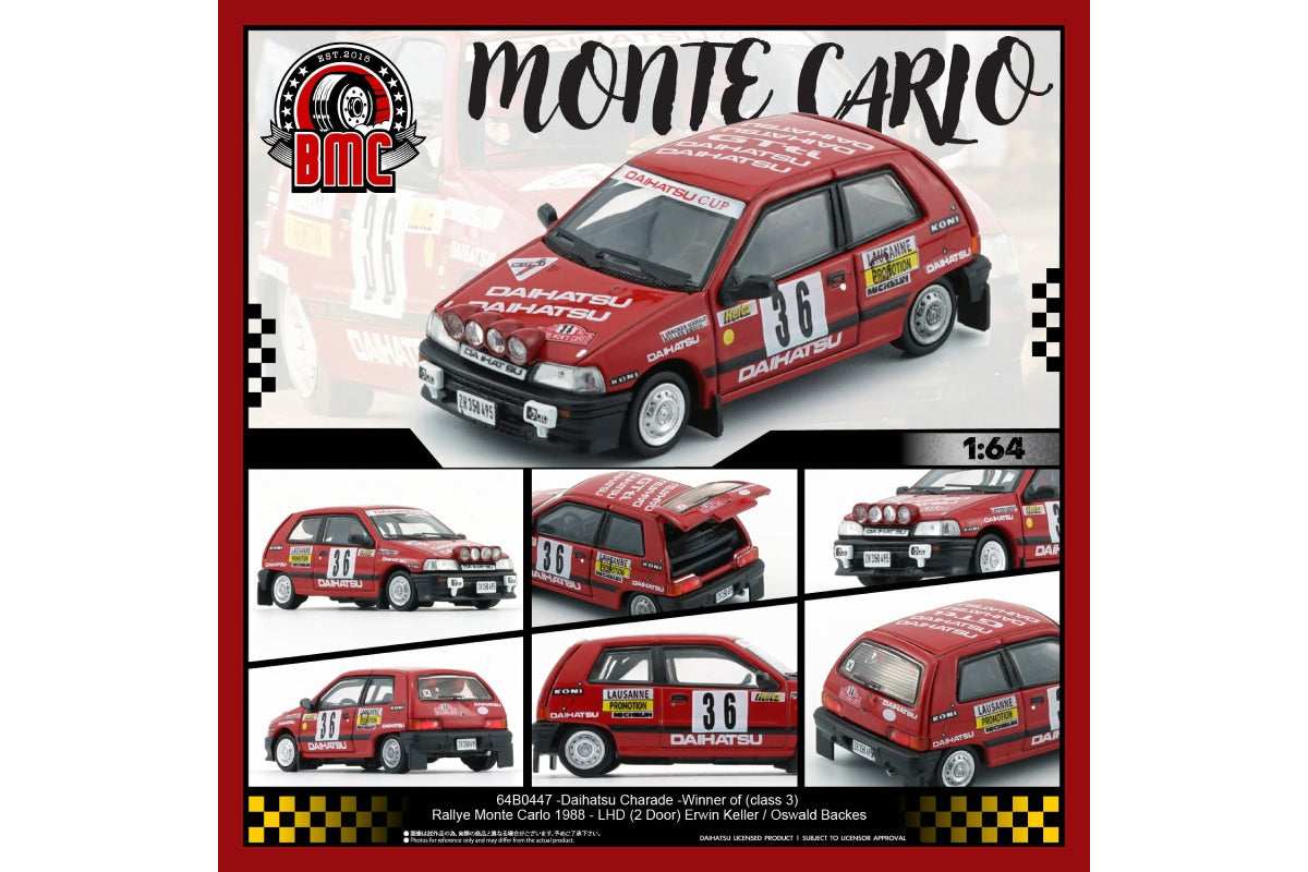 Daihatsu Charade - #36 Erwin Keller/Oswald Backes Winner Of Class 3 Rallye Monte Carlo 1988