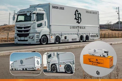 Liberty Walk LB-Trucks Mitsubishi Fuso Super Great Transporter - Sakon Logix (White)