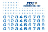 1977 Plymouth Fury - New York City Police Dept (NYPD) with NYPD Squad Number Decal Sheet