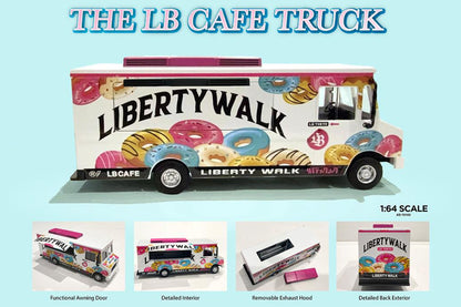 1:64 American Diorama Food Truck - Liberty Walk LB Cafe Truck Truck (AD-70103)