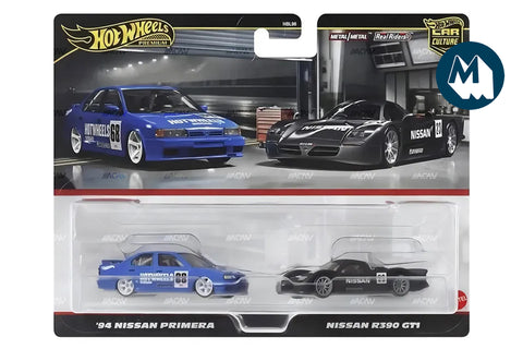 Car Culture Twin Pack - '94 Nissan Primera / Nissan R390 GT1 - Nissan Race Cars