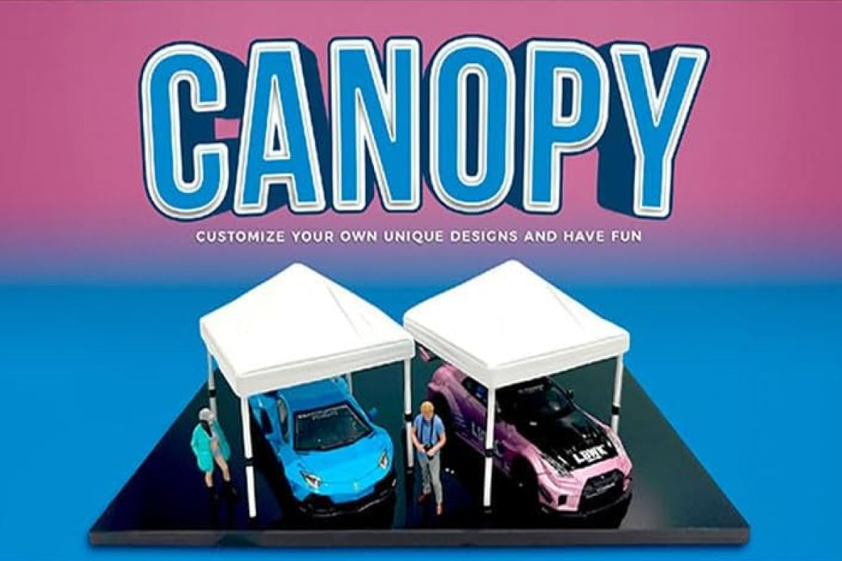 1:64 American Diorama 2 Pack White Canopy (AD-76523)
