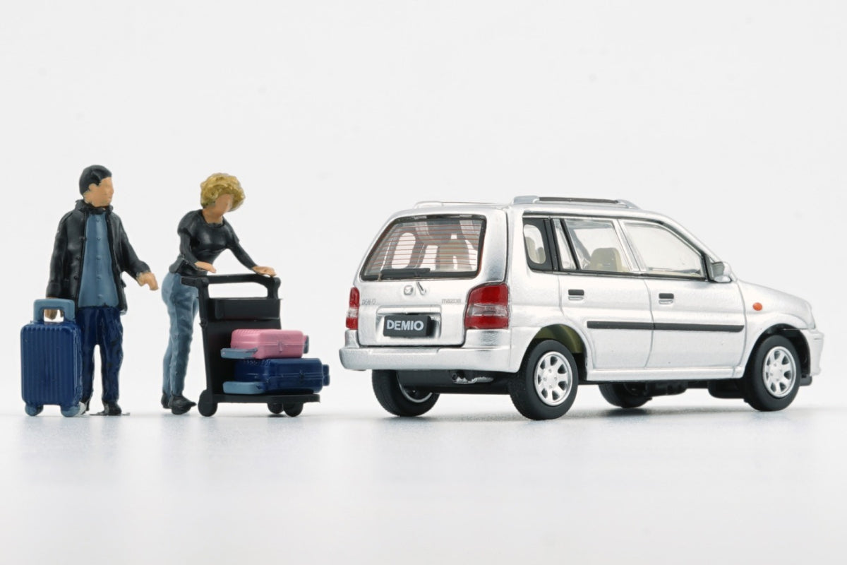 1994 Mazda Demio with figures (Silver)