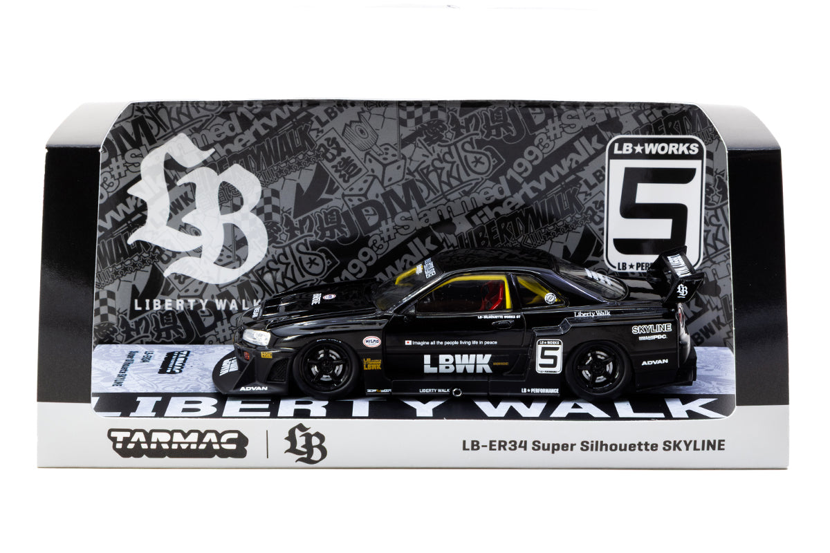 1:43 - LB-ER34 Super Silhouette Skyline (Black) – Modelmatic