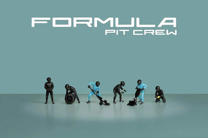 1:64 American Diorama - Formula Pit Crew Figures "Team Black" (AD-2444MJ)