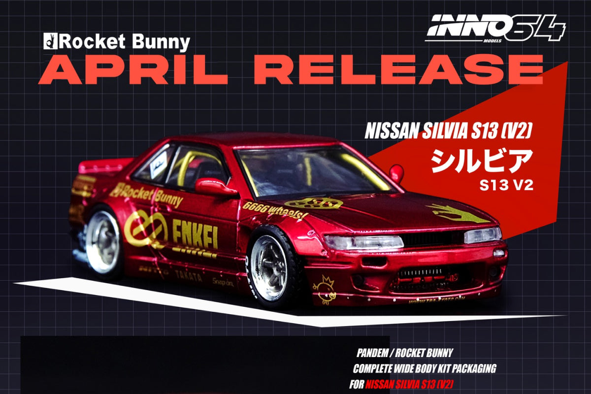 Nissan Silvia S13 (V2) - Pandem / Rocket Bunny (Red Metallic)