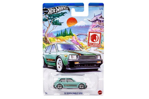 Hot Wheels J-Imports (2024) #03 - '81 Toyota Starlet KP61 (Seafoam)