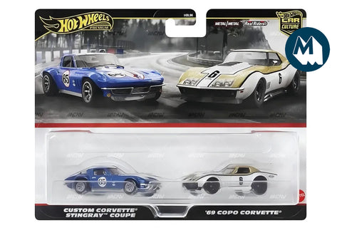 Car Culture Twin Pack - Custom Corvette Stingray Coupe / '69 COPO Corvette - Corvette