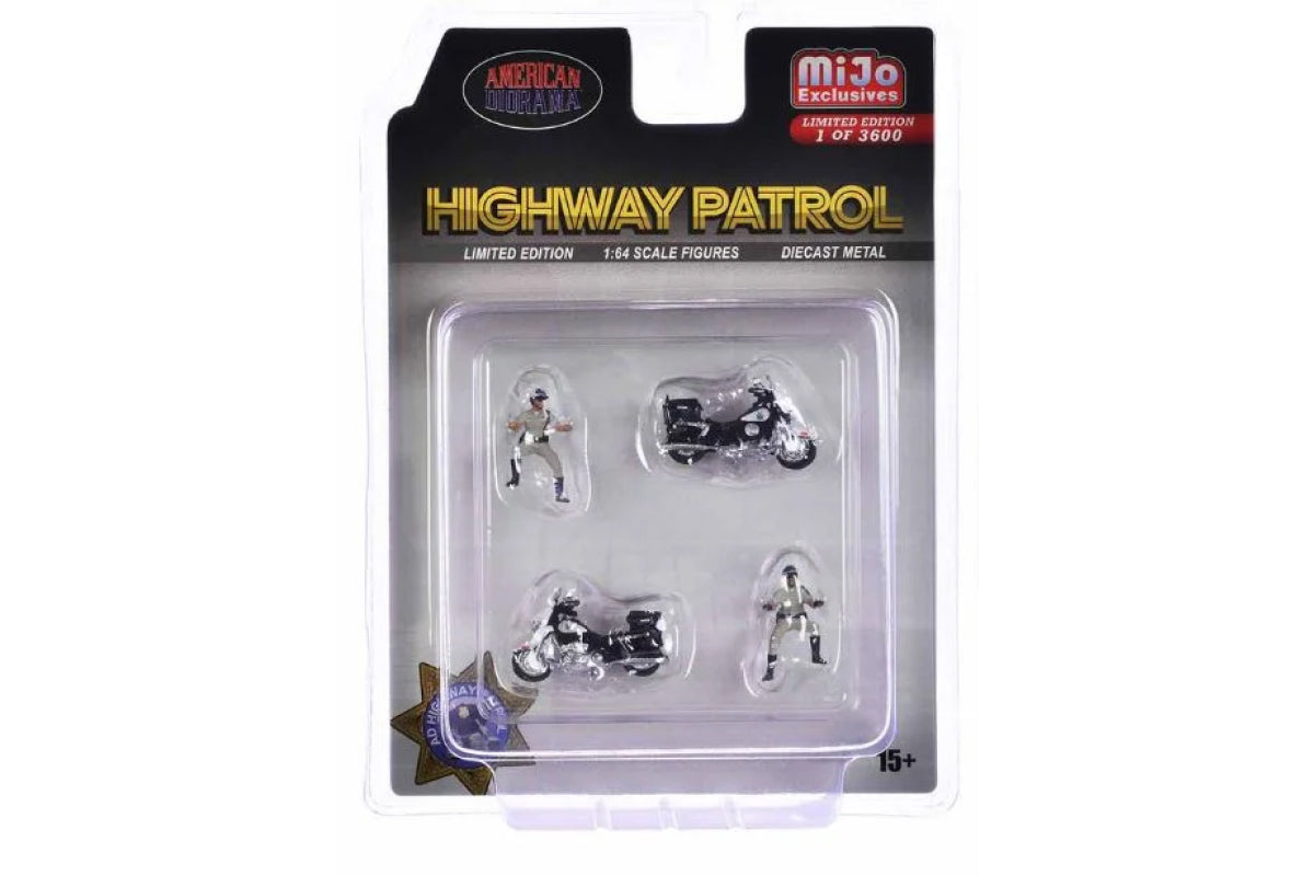 1:64 American Diorama Highway Patrol Motorcycles / CHiPs (AD-64529)