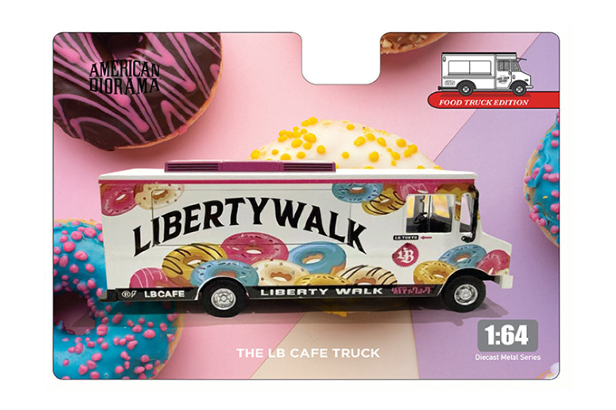 1:64 American Diorama Food Truck - Liberty Walk LB Cafe Truck Truck (AD-70103)