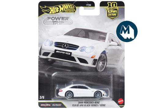 Hot Wheels Car Culture 2026 Mix 3 Power Trip / #3 - 2008 Mercedes-Benz CLK 63 AMG Black Series (Arctic White)
