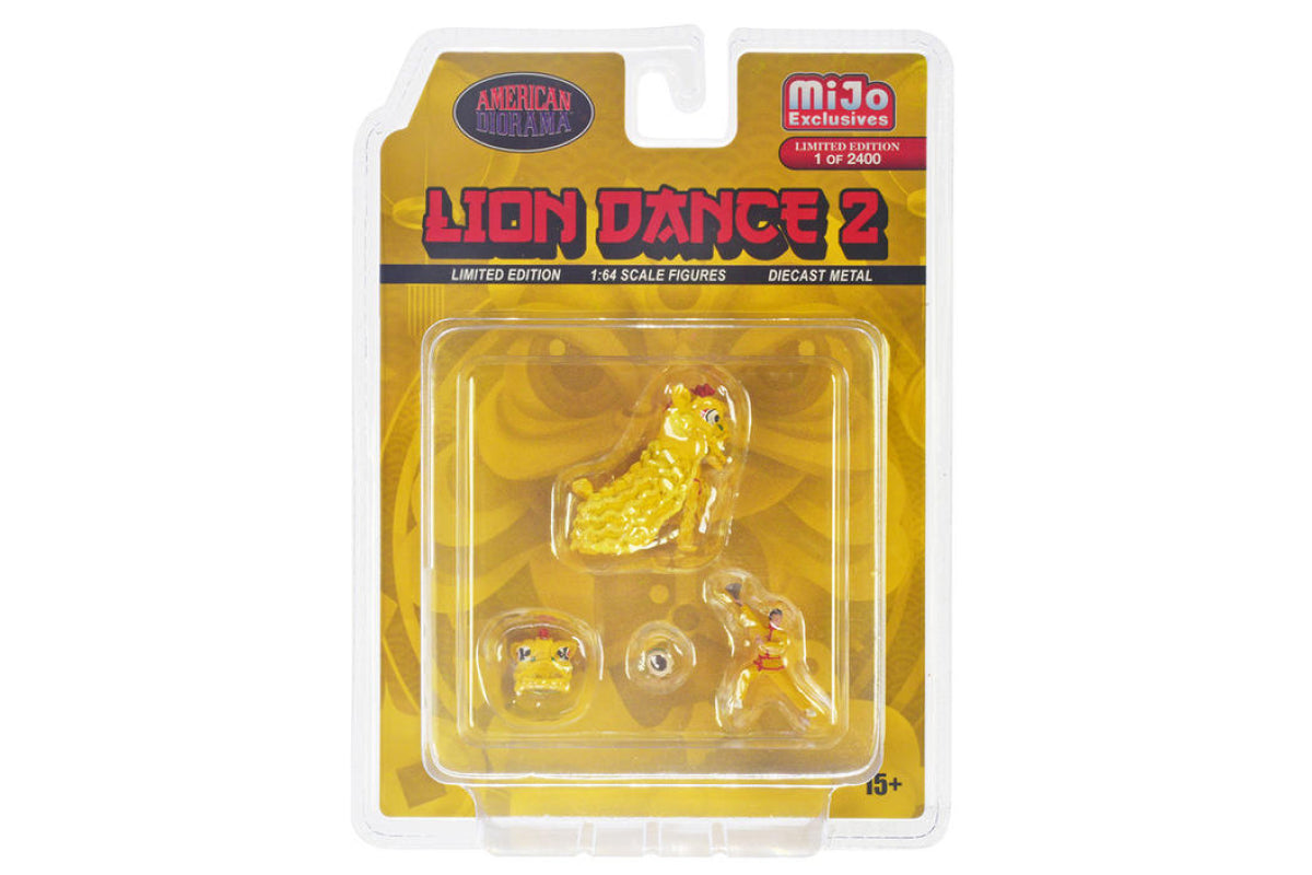1:64 American Diorama Lion Dance 2 (Yellow) (AD-2404)