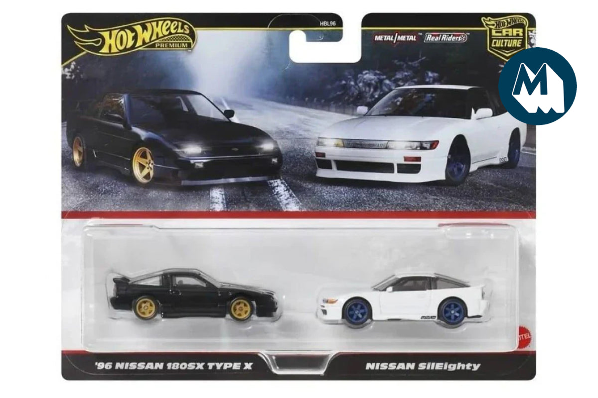 Car Culture Twin Pack - '96 Nissan 180SX Type X / Nissan SilEighty - Nissan Silvia