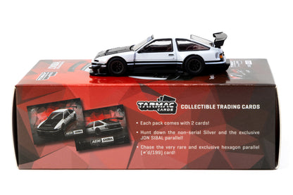 Toyota Sprinter Trueno AE86 Widebody + Trading Cards (White / Black)
