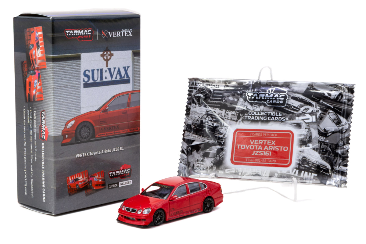 [Pre-Order] VERTEX Toyota Aristo JZS161 + Trading Cards (Red)
