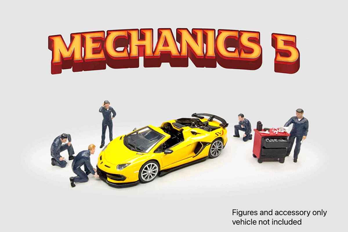 1:64 American Diorama Mechanics #5 Figure Set (AD-2435MJ)