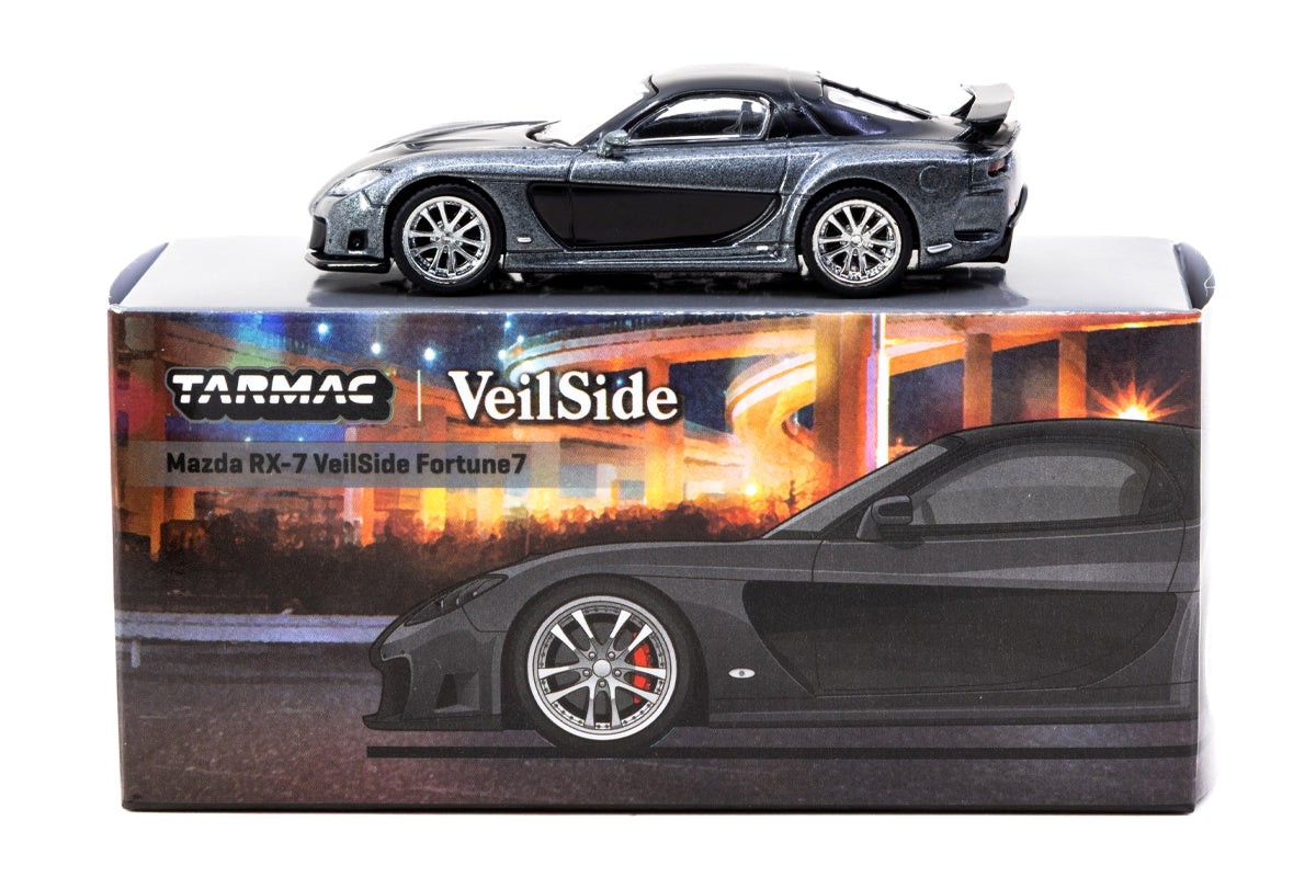 YM Model 1/64 マツダ RX7 Veilside Fortune Mazda RX-7 VeilSide Fortune7 (Grey metallic / Black) – Modelmatic