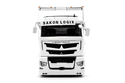 Liberty Walk LB-Trucks Mitsubishi Fuso Super Great Transporter - Sakon Logix (White)