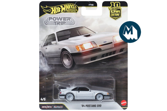 Hot Wheels Car Culture 2026 Mix 3 Power Trip / #4 - '84 Mustang SVO (Silver Metallic)