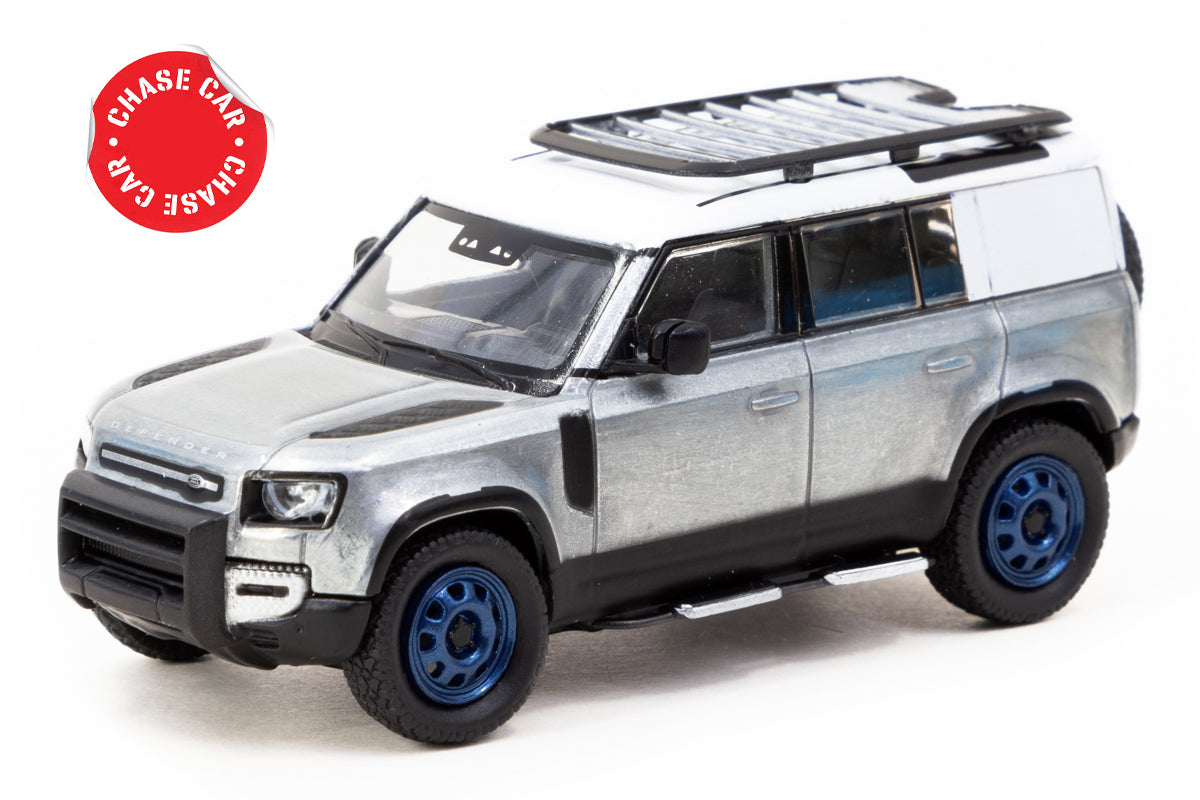 Voiture Miniature Land Rover Defender 10cm - Modèle Die Cast Avec Portes Ouvrantes (Bleu)