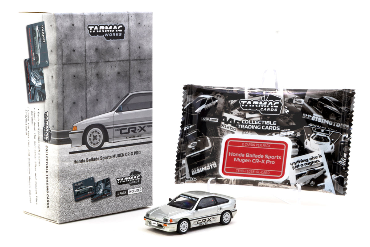 Honda Ballade Sports MUGEN CR-X PRO + Trading Cards (Silver)