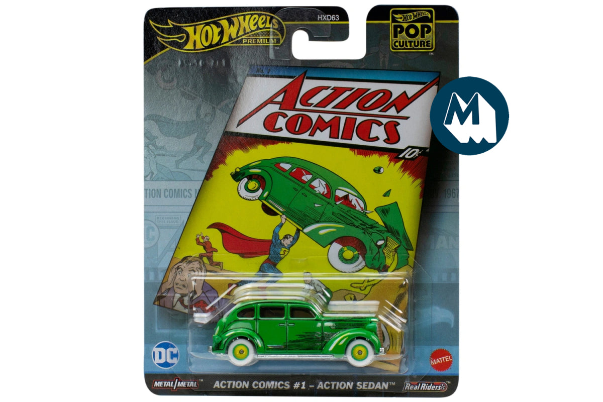 [Damaged] Hot Wheels Pop Culture 2025 Mix 5 / Action Comics #1 - Action Sedan Action Comics #1