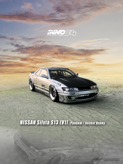 Nissan Silvia (S13) V1 Pandem Rocket Bunny (Silver)