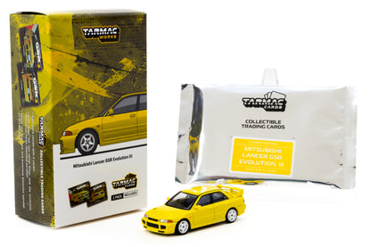 Mitsubishi Lancer GSR Evolution III + Trading Cards (Yellow)
