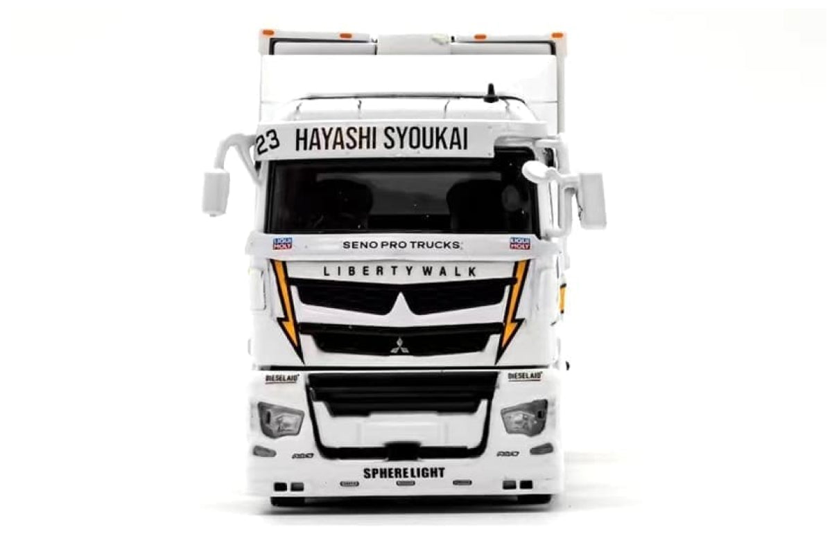 Liberty Walk LB-Trucks Mitsubishi Fuso Super Great Transporter - Sphere 23 Light (White)