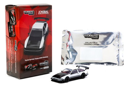 Toyota Sprinter Trueno AE86 Widebody + Trading Cards (White / Black)