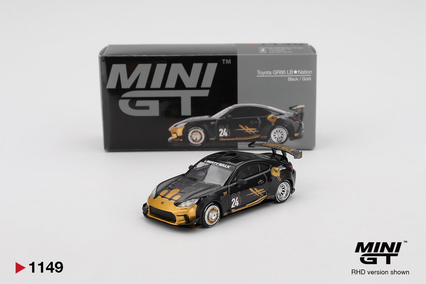 #1149 - Toyota GR86 LB★Nation (Black / Gold)