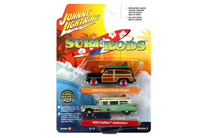 1950 Mercury Woody Wagon / 1959 Cadillac Ambulance - Surf Rods (Version A)