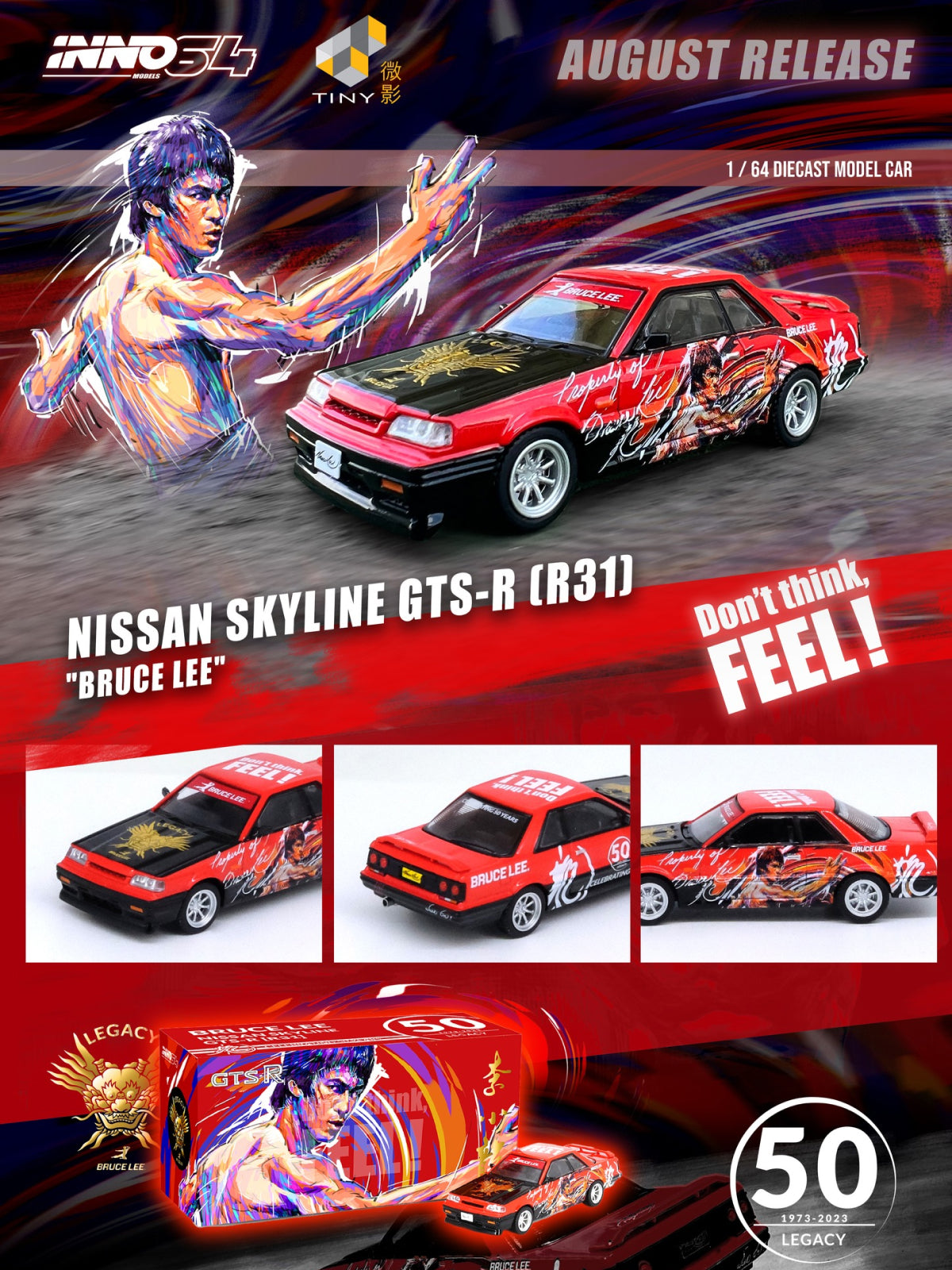 Nissan Skyline GTS-R (R31) - Bruce Lee 50th Anniversary (Red)