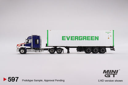 #597 - Western Star 49X Blue w/ 40' Reefer Container "Evergreen"