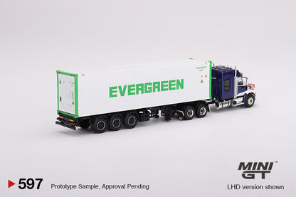 #597 - Western Star 49X Blue w/ 40' Reefer Container "Evergreen"