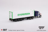 #597 - Western Star 49X Blue w/ 40' Reefer Container "Evergreen"