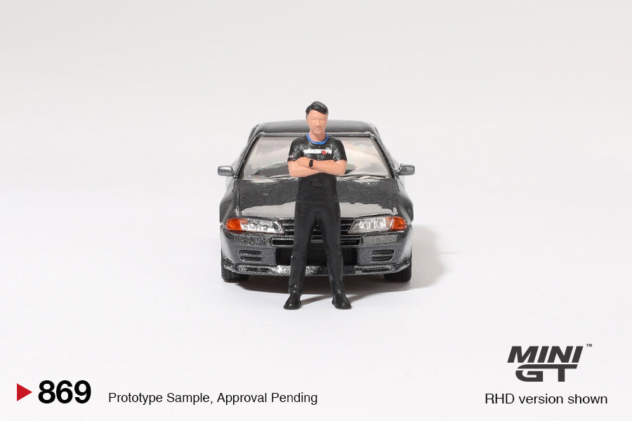 #869 - Nissan Skyline GT-R (R32) with Matsuda Figure Tsugio Matsuda Collection (Gunmetal)