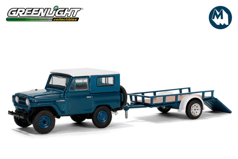 1961 Nissan Patrol Hard Top with Utility Trailer (Blue & White)