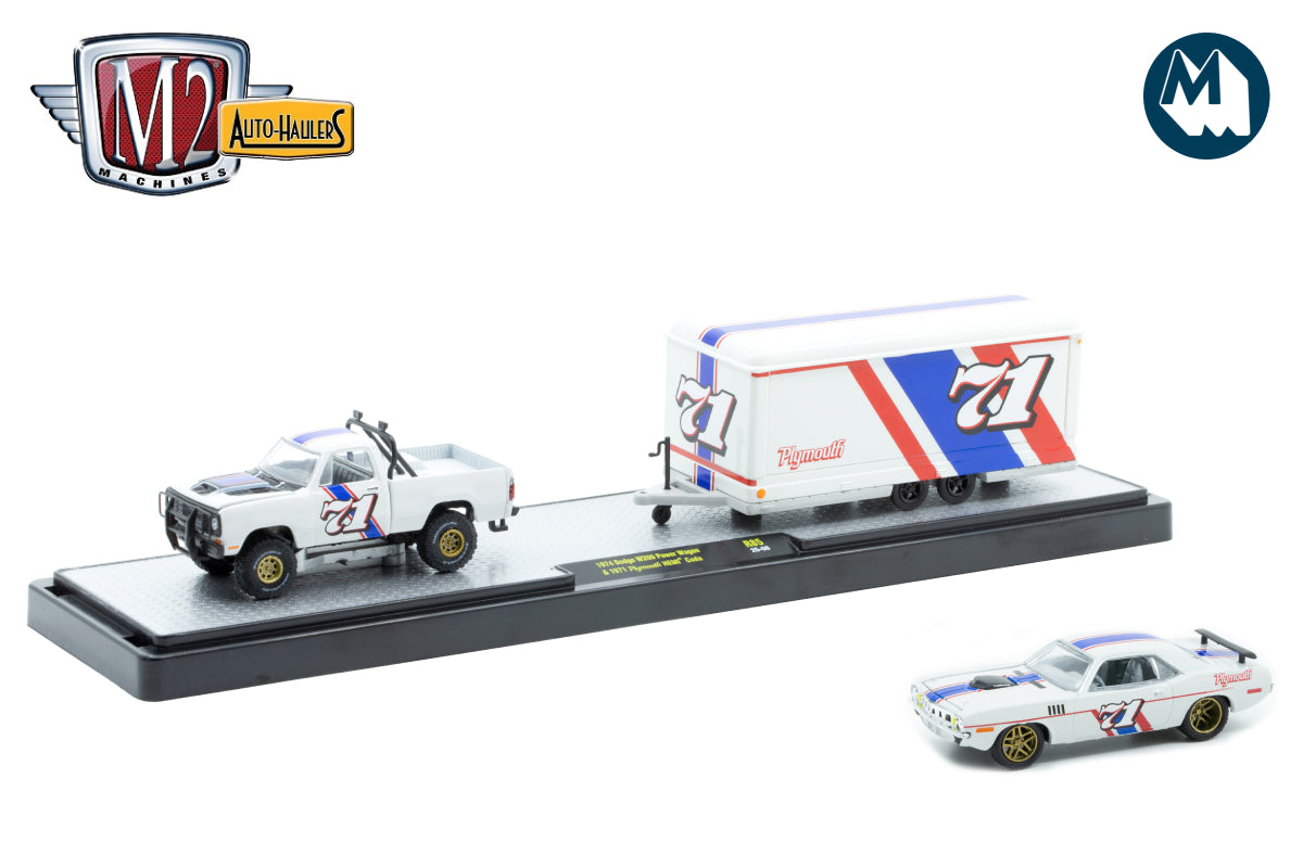 M2 Auto-Haulers 85 - 1974 Dodge W200 Power Wagon & 1971 Plymouth HEMI Cuda