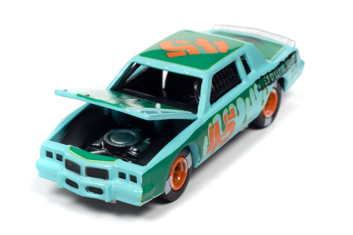 1982 Pontiac Grand Prix Stock Car / Demolition Derby (Light Blue w/Green Graphics)