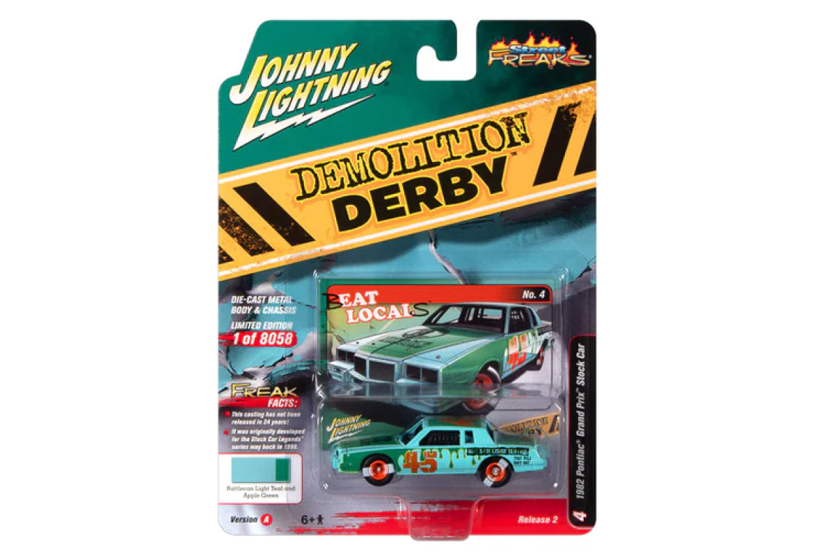 1982 Pontiac Grand Prix Stock Car / Demolition Derby (Light Blue w/Green Graphics)