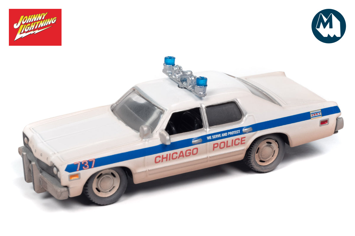 1975 Dodge Monaco Chicago Police Blues Brother - Miniature échelle 1/64 5 à 7.50cm 1975 Dodge Monaco Chicago Police Blues Brother - Miniature échelle 1/64 5 à 7.50cm