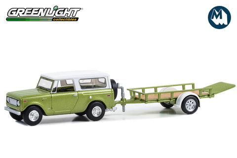 1970 Harvester Scout with Utility Trailer (Lime Green Metallic with Alpine White Hardtop)