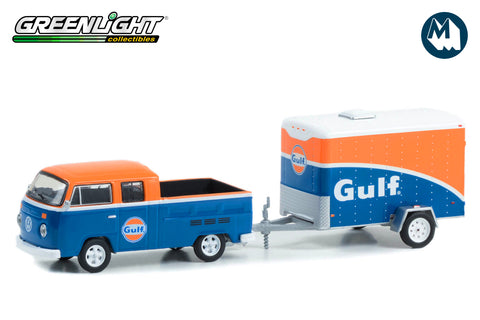 1975 Volkswagen T2 Type 2 Double Cab Pick-Up Gulf Oil with Small Cargo Trailer - Gulf Oil