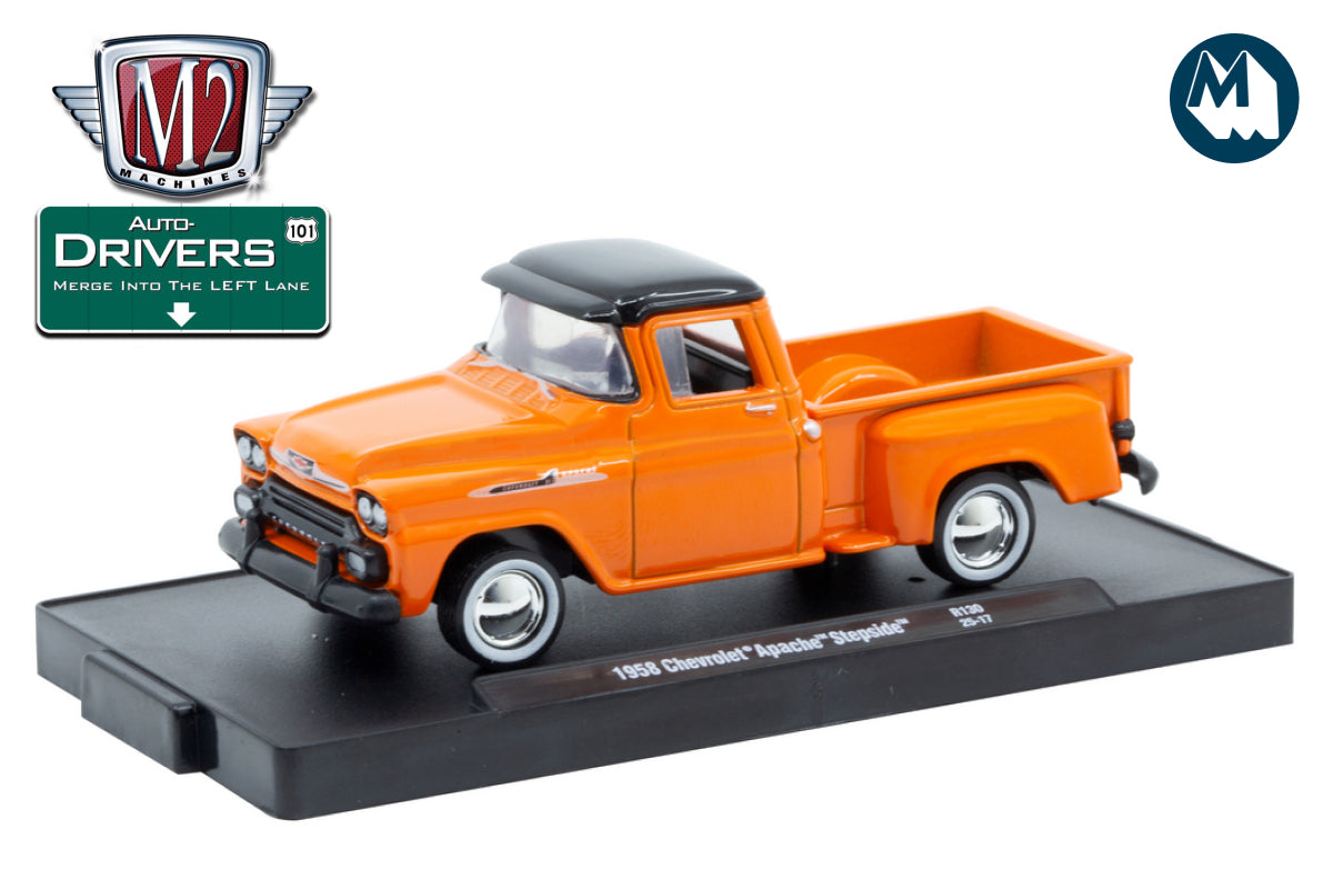 M2 Drivers 130 - 1958 Chevrolet Apache Stepside (Orange)