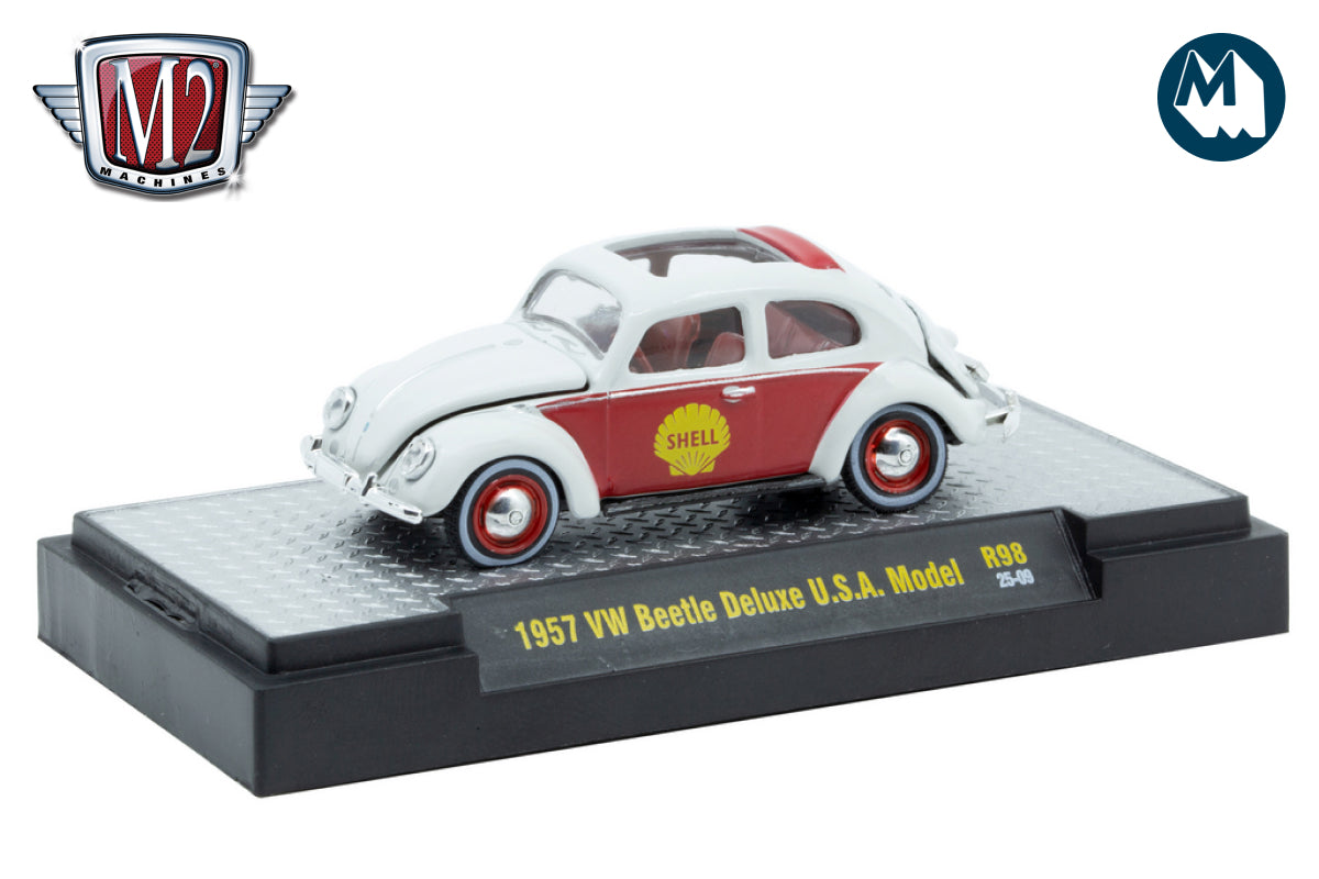 M2 Auto-Thentics 98 - 1957 VW Beetle Deluxe U.S.A. "Shell Oil"
